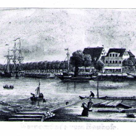 Gemälde Warnemünde um 1830