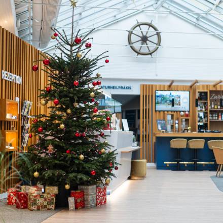 Weihnachtsbaum im Hotel Am Alten Strom