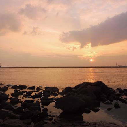 Sonnenuntergang in Warnemünde
