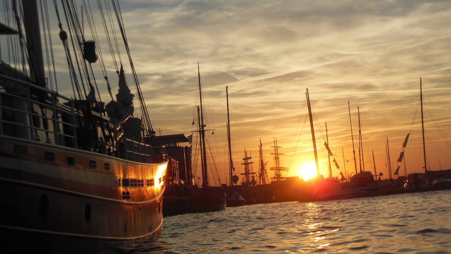 Sonnenuntergang in Warnemünde